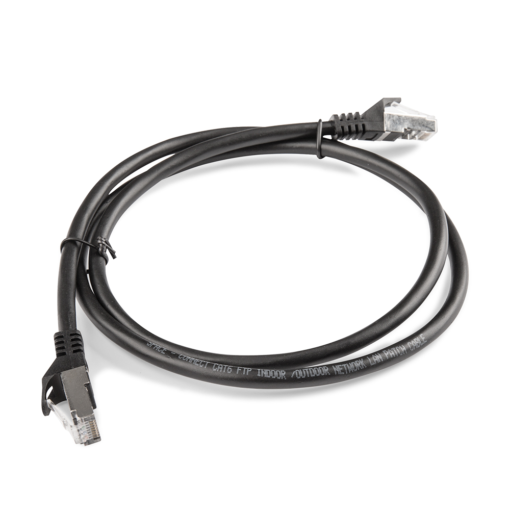 SPACE CONNECT 0.5M SHIELDED U/V PROTECTED CAT6 FTP NETWORK PATCH CABLE- 0,5METERS-BLACK/PE