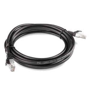 SPACE CONNECT 3M SHIELDED U/V PROTECTED CAT6 FTP NETWORK PATCH CABLE- 3 METERS-BLACK/PE