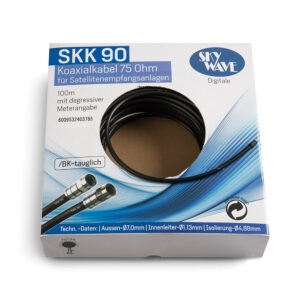 Space Television Skywave RG6U SKK Low-Loss 75 Ohm Coaxial Cable Black – 100m