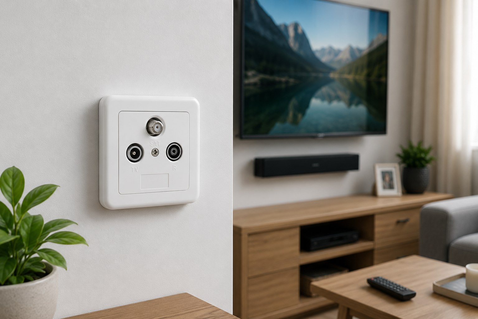 Wall Outlet 4x4 TV/SAT Cover - Image 2