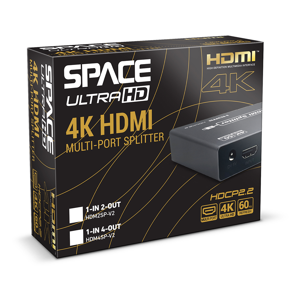 Space TV UltraHD 4K HDMI 2 Way Splitter - Image 2