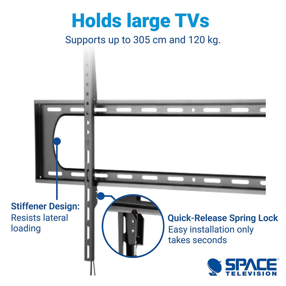 Heavy Duty Fixed TV Wall Mount 60” to 120” 120kg - Image 5
