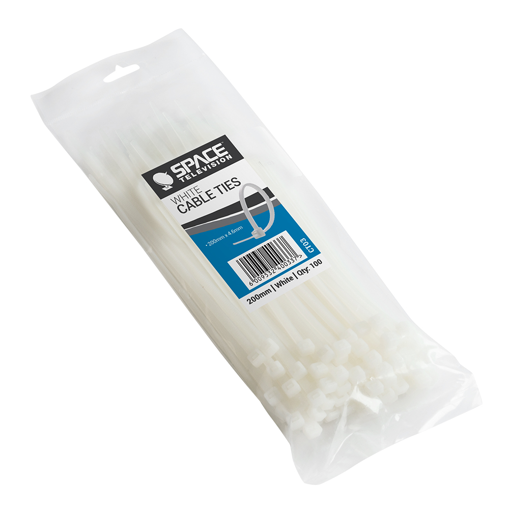Cable Ties White 200mm x 4,6mm - CT03