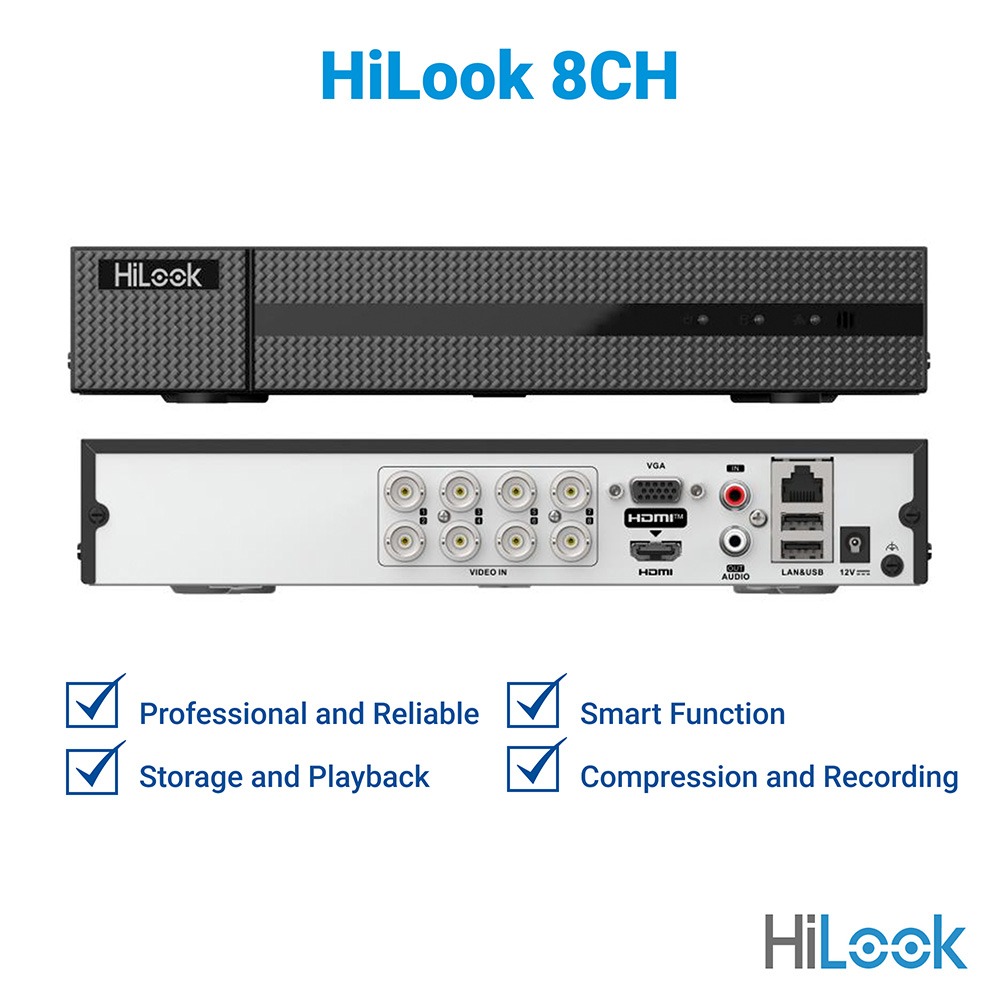 HiLook 8CH 1080p Lite 1U H.265 DVR - Image 4