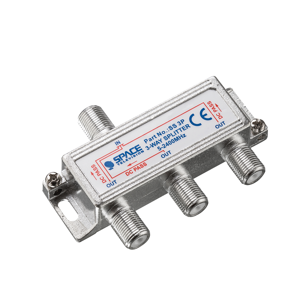 SS3P – 3 Way Splitter DC on All Legs 5-2400MHz