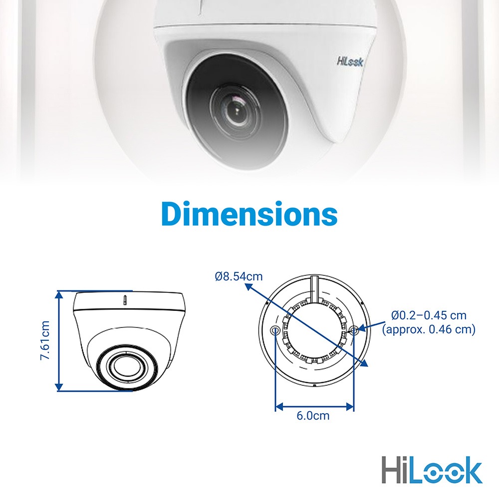 HiLook 2 MP Indoor Fixed Turret Camera - Image 3