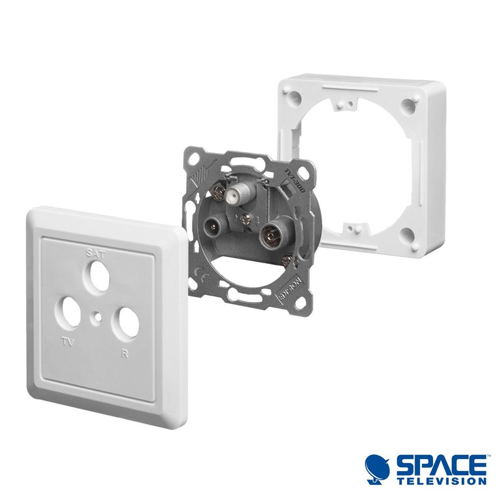 SAT-TV-FM 2×2 End Wall Outlet Socket 1dB (5-2400Mhz) - Image 5