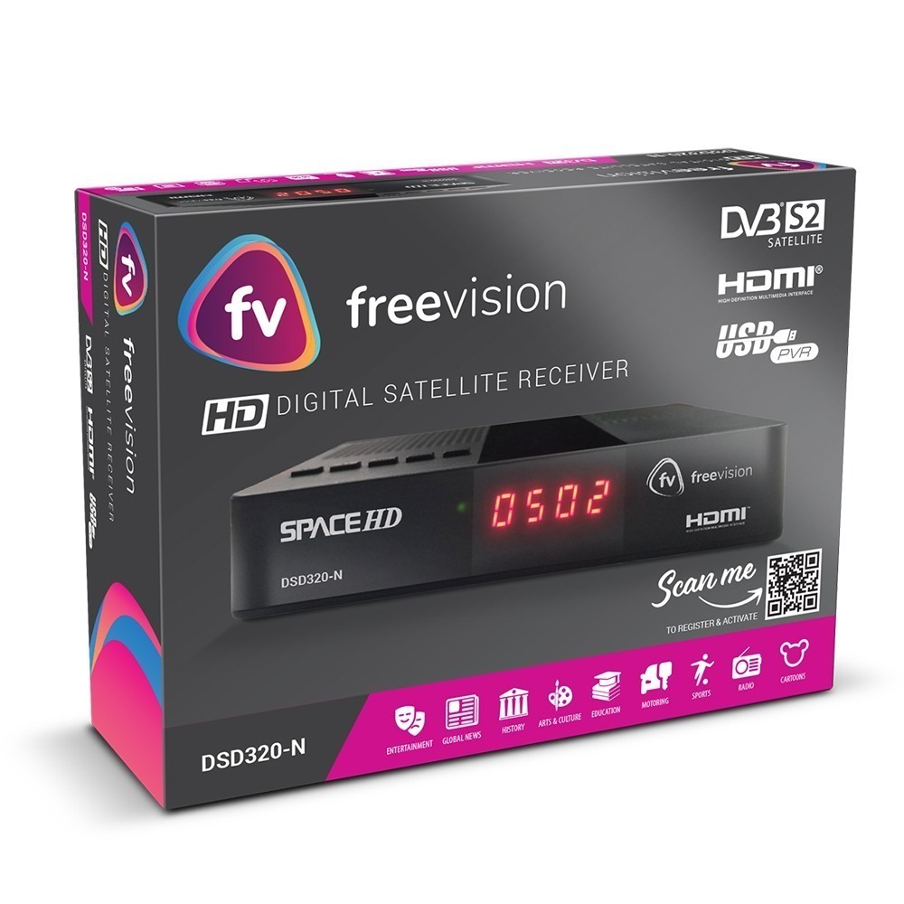 SpaceHD Freevision DVB-S2 Digital Satellite Receiver - REC-DSD320-N - Image 2