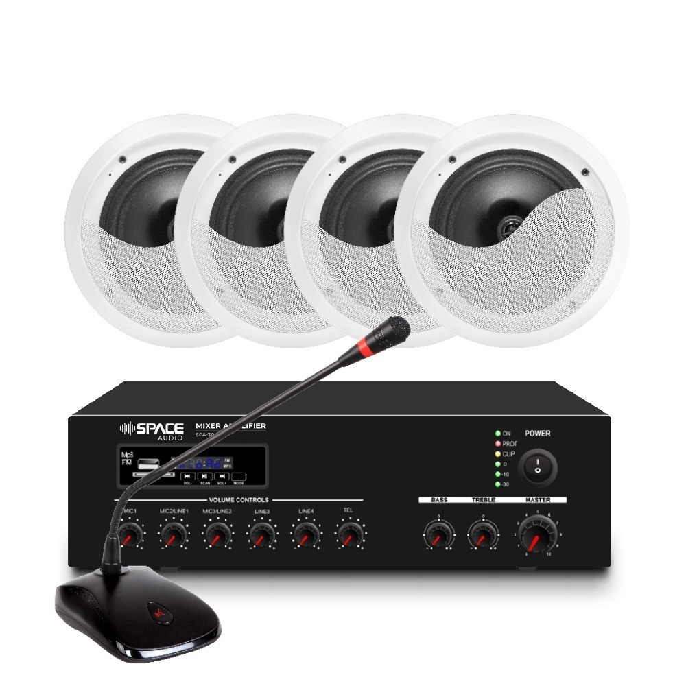 SpaceAudio 30W Mixer Amplifier Combo - PA-KIT2