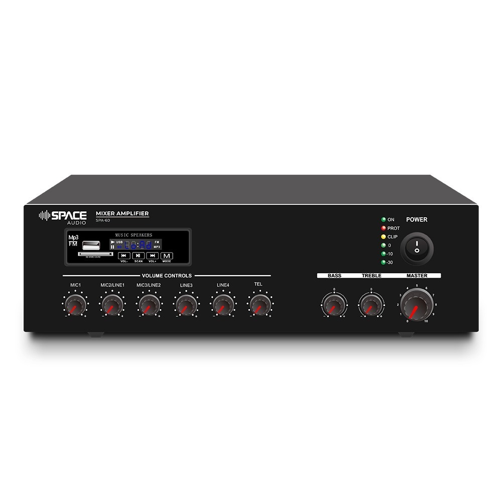 SpaceAudio 60W Mixer Amplifier Combo - PA-KIT4 - Image 3