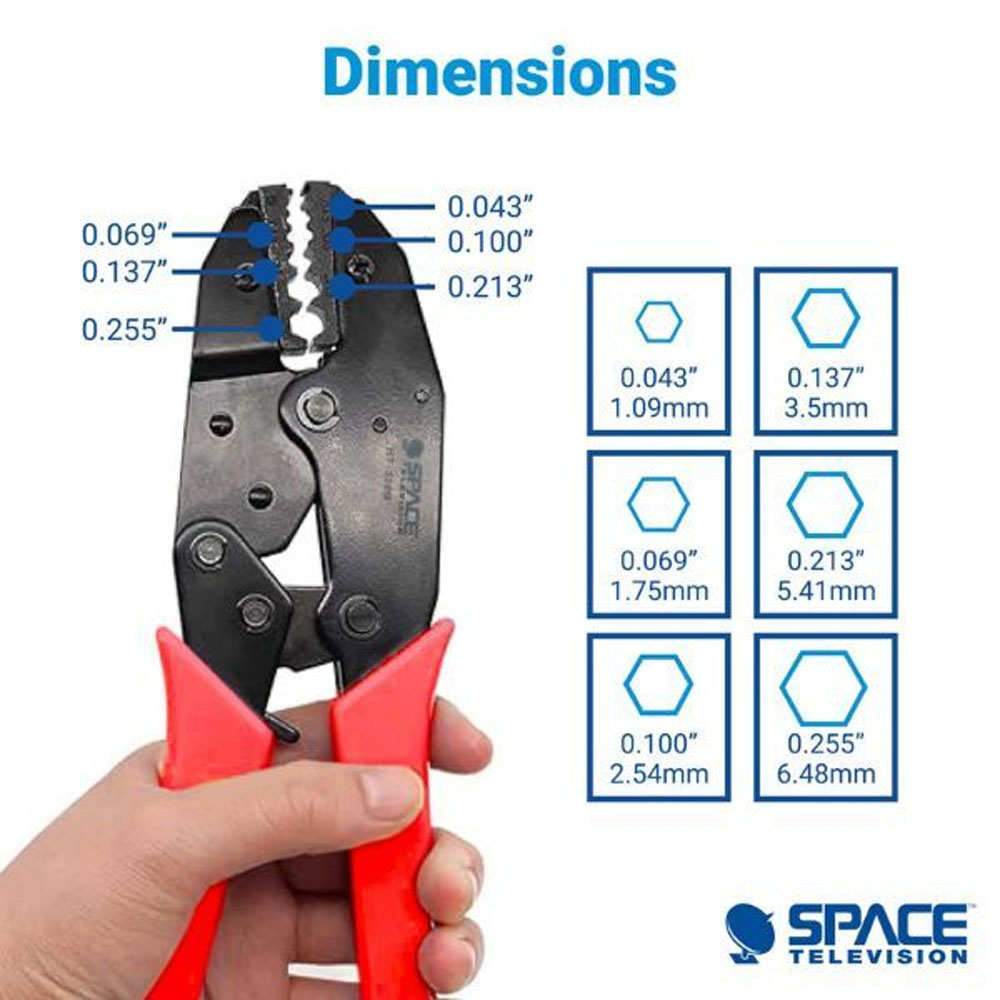 Crimping Tool BNC/SMA For RG58, 59, 62, 174 Connectors (HT-336G) - Image 4
