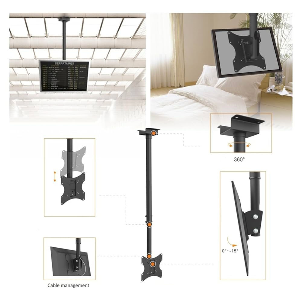 Flat Screen Ceiling Mount - Tilt & Rotate 23"-42" 50kg - Image 5
