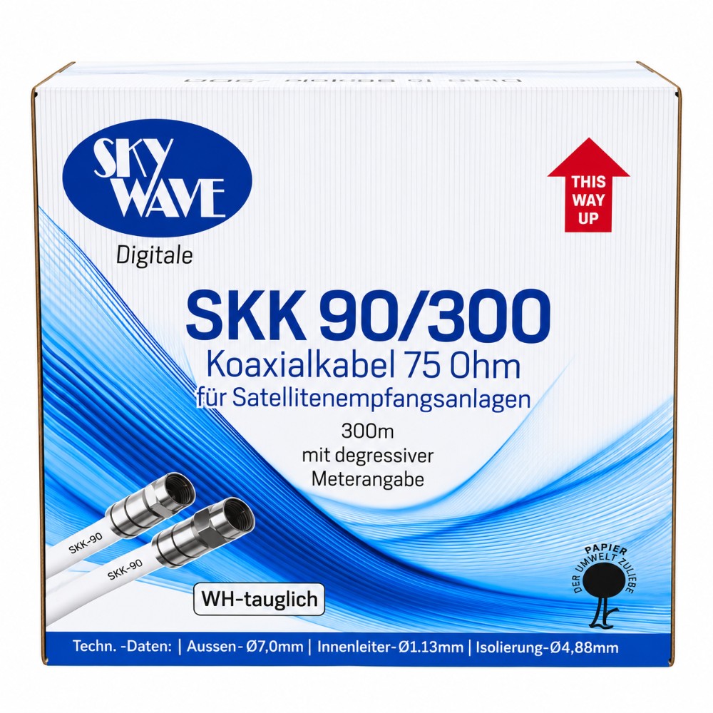 Skywave RG6U SKK Low-loss 75 Ohm Coaxial Cable White 300m - Image 2