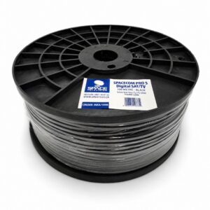 Space INKA RG6 Coaxial Cable 4mm Black 100m Roll