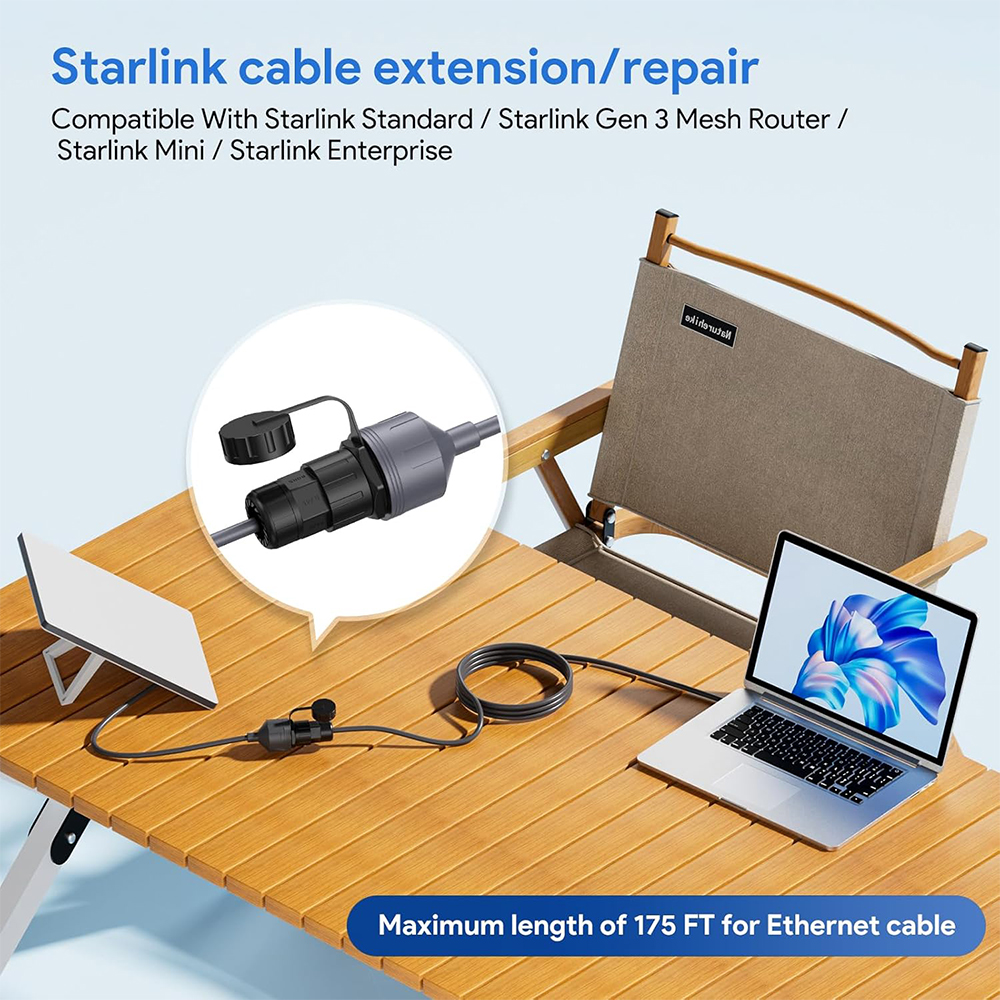 Starlink GEN3 RJ45-V3A Weatherproof Extension Cable 0,5m - Image 5