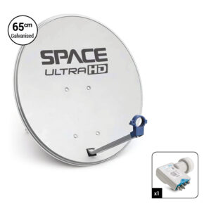 Space UltraHD 65cm Galvanised Steel Dish with 3 UniCable Smart LNB – DK65-SMART